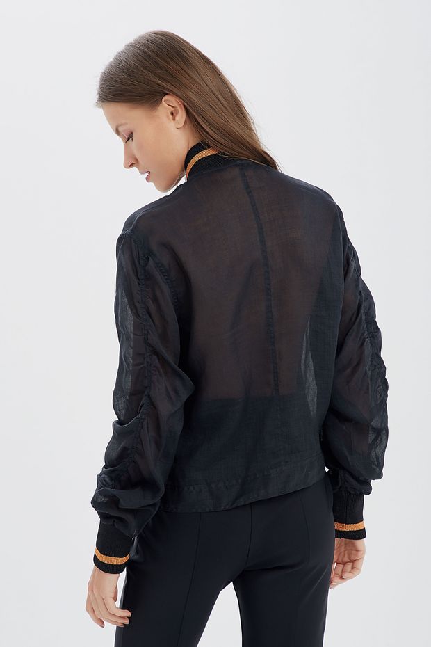 bomber feminina transparente