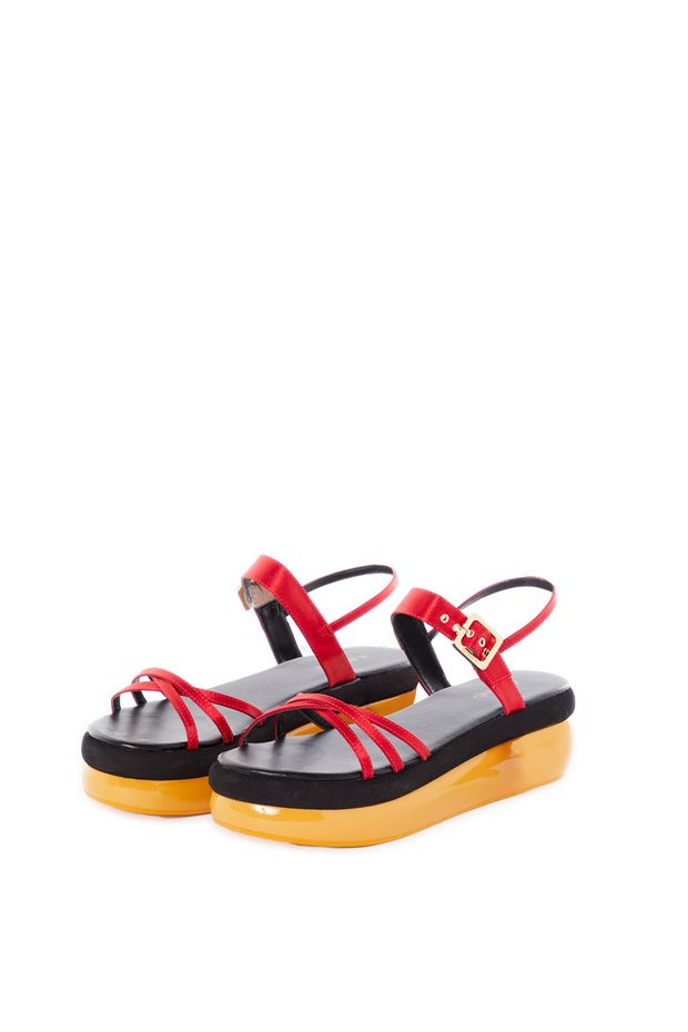 sandalia salto flatform